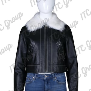 Chaqueta de cosplay inspirada en Squall Leonhart de Final Fantasy VIII / Chaqueta corta de mercenario SeeD de FF8 / Chaqueta de disfraz hecha a mano de Leonhart Gunblade Master