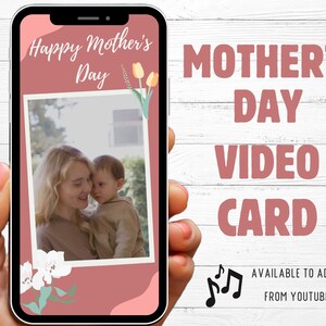 Tarjeta del Día de la Madre Tarjeta de Video del Día de la Madre Mensaje en Video para Mamá en el Día de la Madre Tarjeta de Mensaje Especial en el Día de la Madre Para Tu Madre