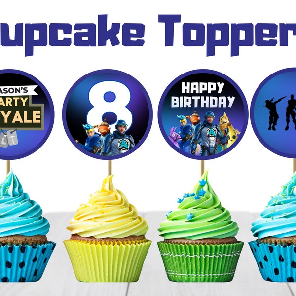 Gaming Cupcake Toppers Birthday Favors Gaming Party Cupcakes Gaming Birthday Gaming Cake Pops Topper Gaming Cupcake Toppers