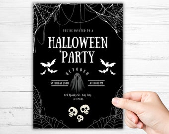 Halloween Invitation Halloween Invite Halloween Birthday Invitation Party Invitation Halloween Party Trick or Treat