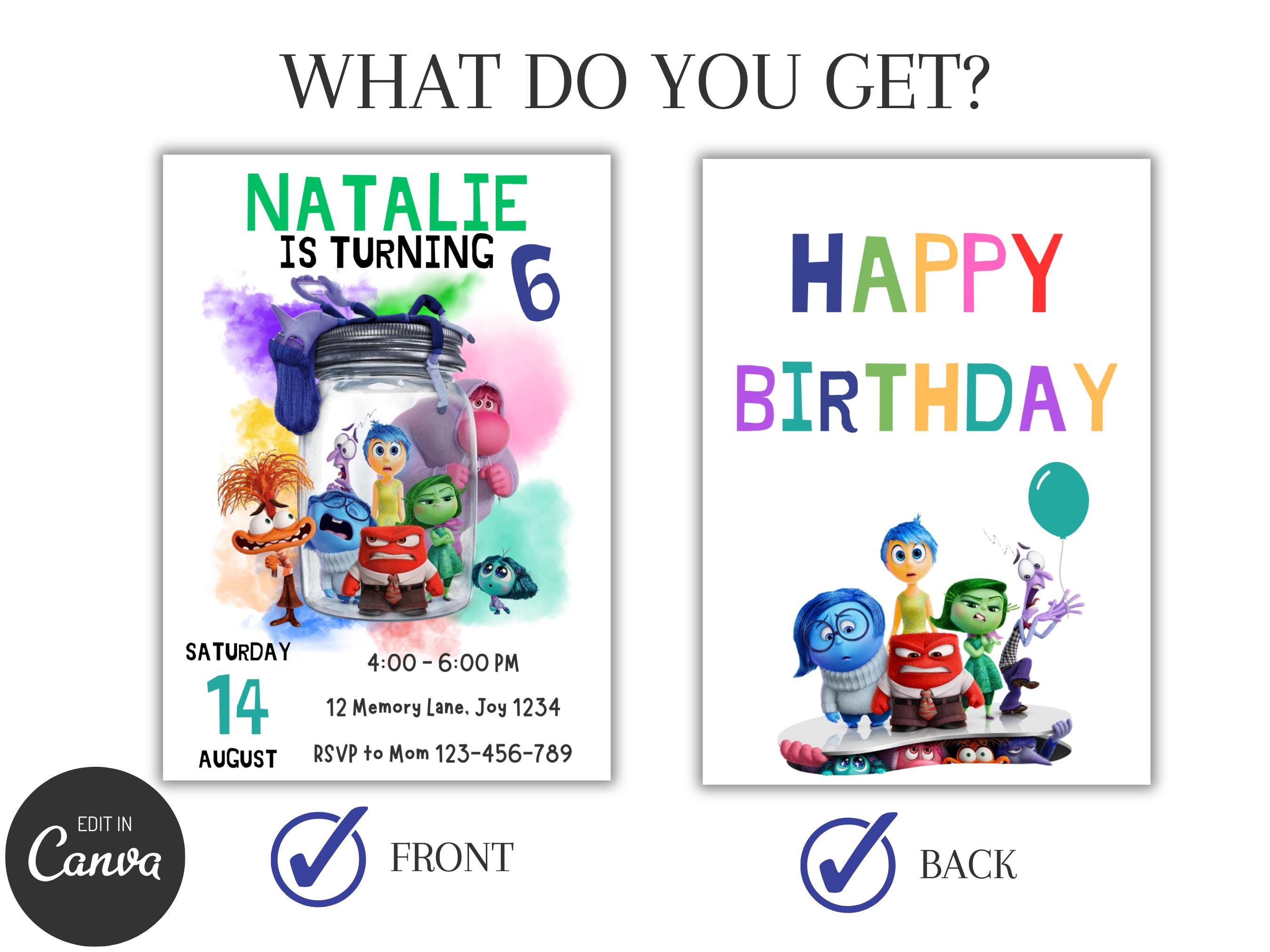 Inside Out 2 Birthday Invitation Inside Out 2 Invitation Birthday