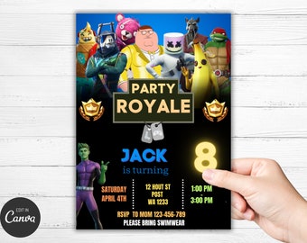 Gaming Birthday Invitation Gaming  Invitation Birthday Invite for boys Gaming Birthday Invitation Party Invitation