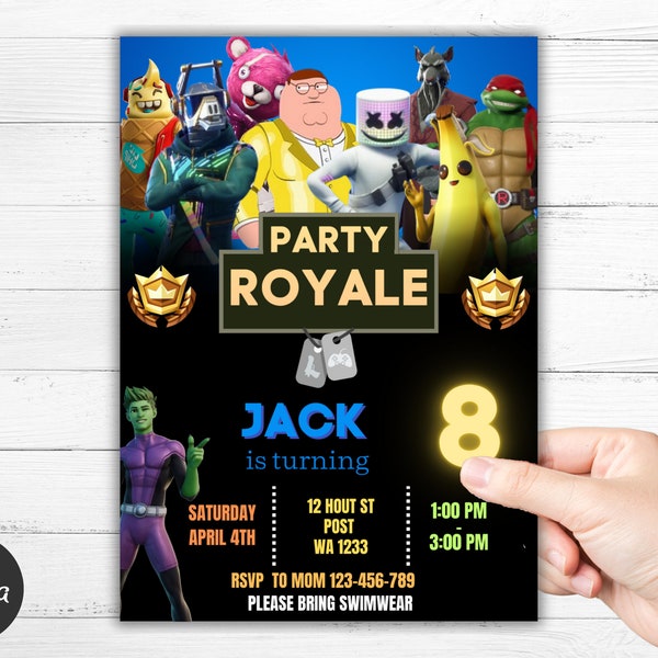 Gaming Birthday Invitation Gaming  Invitation Birthday Invite for boys Gaming Birthday Invitation Party Invitation