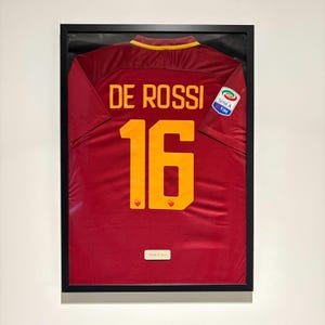 AS Roma Daniele De Rossi Jersey Framed,  Daniele De Rossi Shirt Framed, AS Roma Jersey 21'' x 29'' Inches