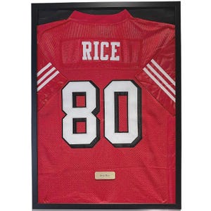 San Francisco 49ers Jerry Rice Jersey Framed, Jerry Rice Shirt Framed, San Francisco 49ers Jersey 21&#39;&#39; x 29&#39;&#39; Inches