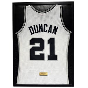 San Antonio Spurs Tim Duncan Jersey Framed, Tim Duncan Shirt Framed, San Antonio Spurs Jersey Birthday Gift