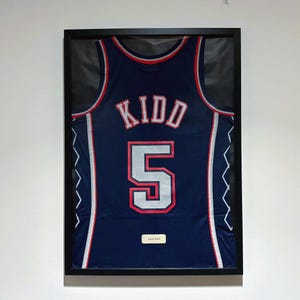 New Jersey Nets Jason Kidd Framed Jersey, Jason Kidd Shirt Framed, Brooklyn Nets Jersey 21 x 29 Inches