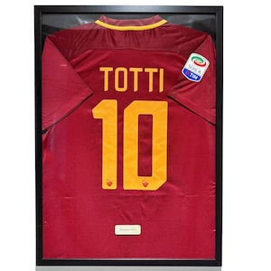 AS Roma Francesco Totti Framed Jersey,  Francesco Totti Shirt Framed, AS Roma Jersey 21 x 29 Inches