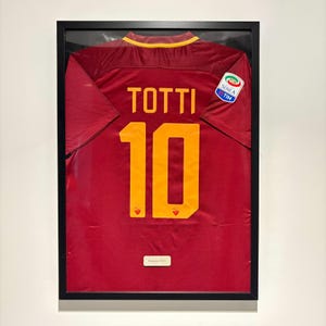 AS Roma Francesco Totti Jersey Framed,  Francesco Totti Shirt Framed, AS Roma Jersey 21'' x 29'' Inches