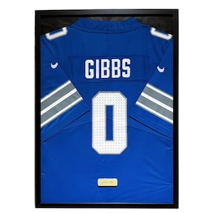 Detroit Lions Jahmyr Gibbs-jersey ingelijst, Jahmyr Gibbs-shirt ingelijst, Detroit Lions-jersey 21&#39;&#39; x 29&#39;&#39; inch