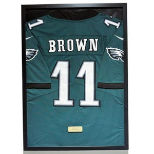 Philadelphia Eagles A.J. Brown Framed Jersey, A.J. Brown Shirt Framed, Philadelphia Eagles Jersey 21 x 29 Inches