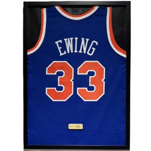 New York Knicks Patrick Ewing Jersey Framed, Patrick Ewing Shirt Framed, New York Knicks Jersey 21&#39;&#39; x 29&#39;&#39; Inches