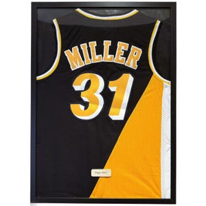 Indiana Pacers Reggie Miller Jersey Framed, Reggie Miller Shirt Framed, Indiana Pacers Jersey 21&#39;&#39; x 29&#39;&#39; Inches