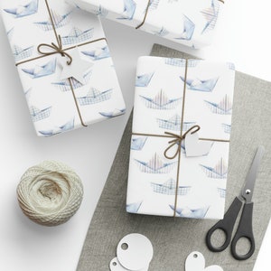 Royal Blue and Silver Wrapping Paper Fancy Hummingbird Gift Wrap 
