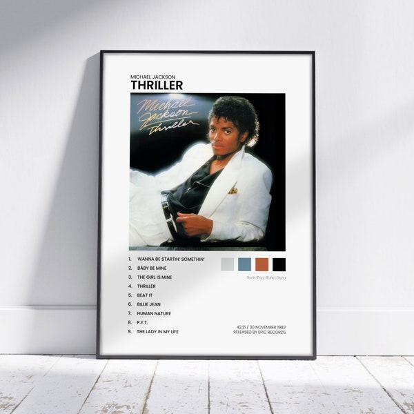 THRILLER - Michael Jackson - Album Cover | Selfmade Poster | Music Album Cover | Wall Decoration | Digital Download