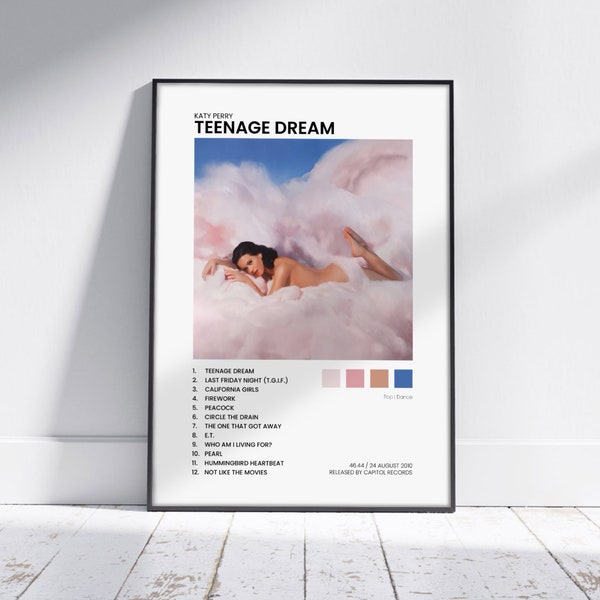 TEENAGE DREAM - Katy Perry - Album Cover | Selfmade Poster | Music Album Cover | Wall Decoration | Digital Download