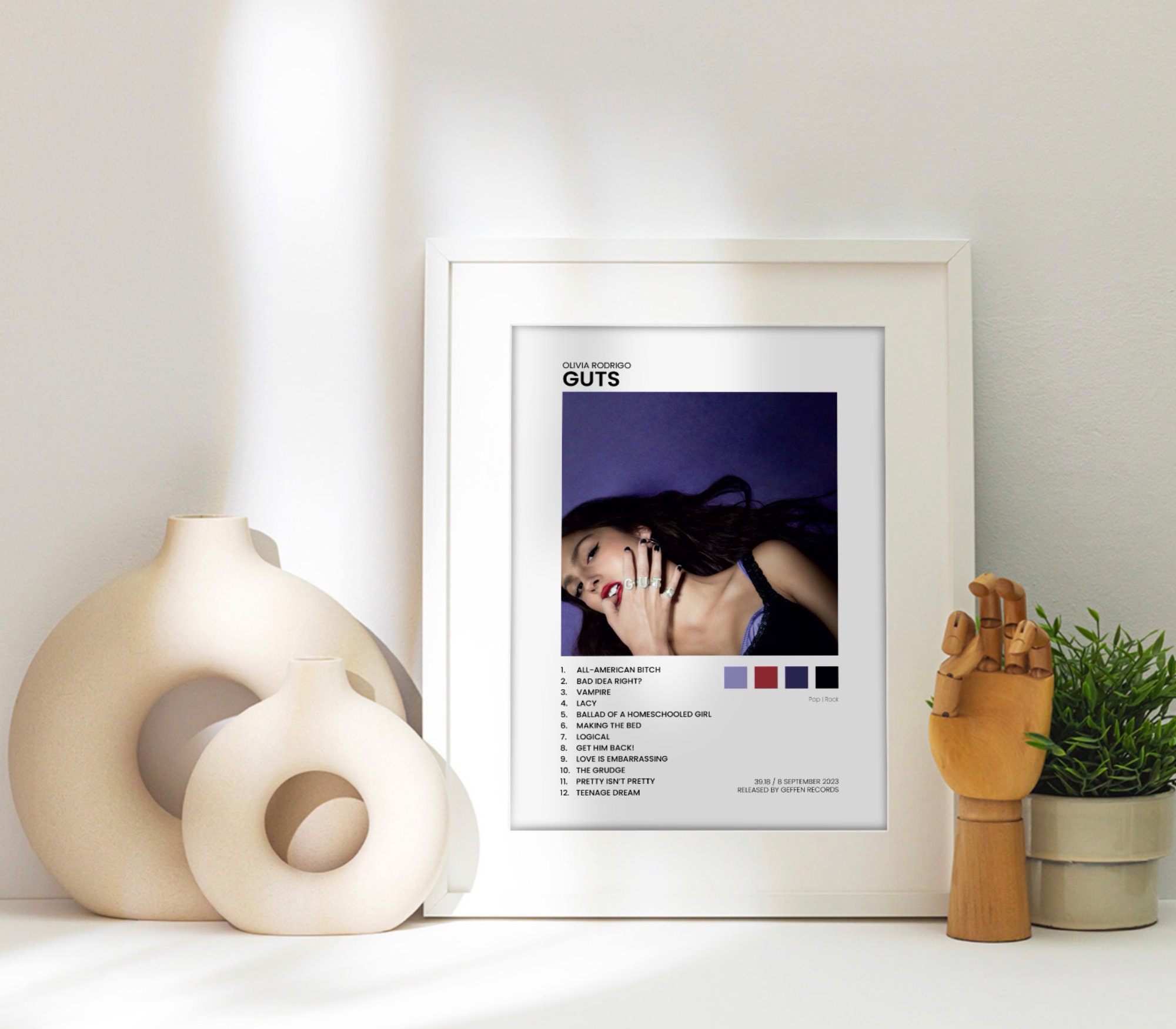 GUTS - Olivia Rodrigo - Album Cover | Selfmade Poster | Music Album Cover | Wall Decoration