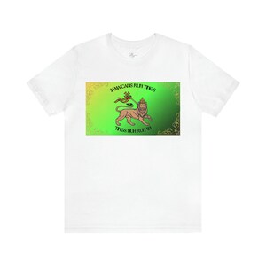 Yardie Affirmation (Ombre) Unisex Jersey Short Sleeve Tee Lion of Judah Jamaican Reggae Rasta Decor