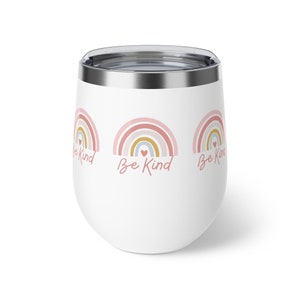 Be Kind! &lt;3 (Pink) Copper Vacuum Insulated Cup, 12oz