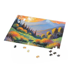Grand Rising and Shining Puzzle (120, 252, 500-Piece) Affirmation Motivation Abstract Art Decor