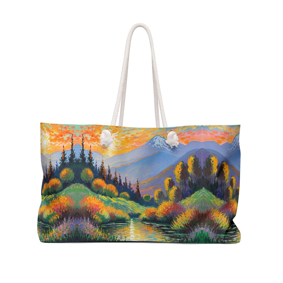 Grand Rising and Shining Weekender Bag Affirmation Motivation Abstract ...