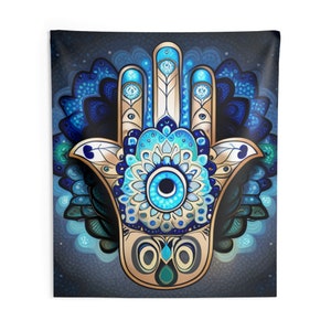 Luck & Protection Hamsa Indoor Wall Tapestry