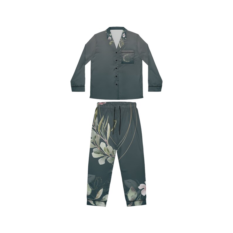 Rich Auntie Women's Satin Pajamas AOP Wealthy Ladies Money Dollar Euro