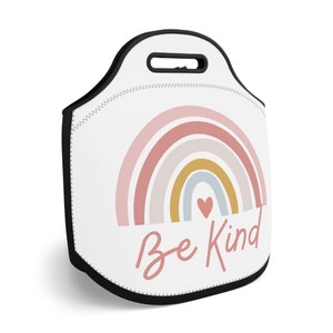 Be Kind! &lt;3 (Pink) Neoprene Lunch Bag