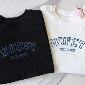 Embroidered Bride Sweatshirt-Wedding Gift Sweatshirt-Bride Crewneck-Wifey Sweatshirt-Mrs Sweatshirt-Custom Embroidered Sweatshirt-Engagement