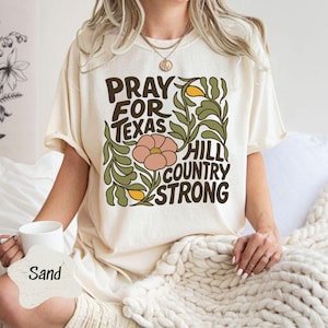 Pray for Texas Floral Shirt, Flood Relief Shirt, Stronger than Storm, Strong Texas, Support Texas Shirt, Patriotic Shirt, Rescuer Support