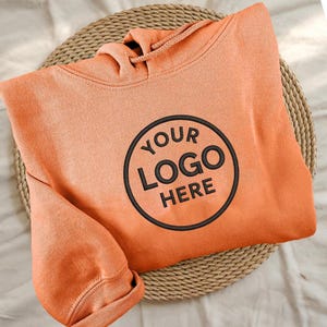 Embroidered Personalized Logo Sweatshirt, Custom Business Logo Embroidery Pullover, Customized Company Logo, Custom Team Logo