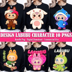 Labubu Designs Png Bundle, Labubu Monster Png, Labubu Character Bundle, Labubu Character Design, Labubu Shirt Png