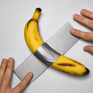 Banana taped to wall - Etsy 日本