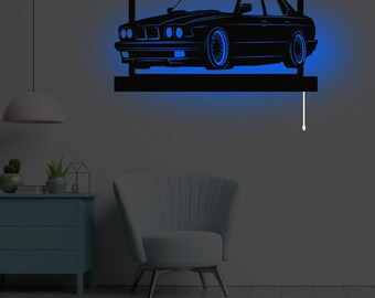 Apliques de pared de arte de metal estético para automóviles, apliques de pared LED para automóviles, iluminación de pared LED de diseño único, luces de pared de diseño moderno, regalo de arte de pared