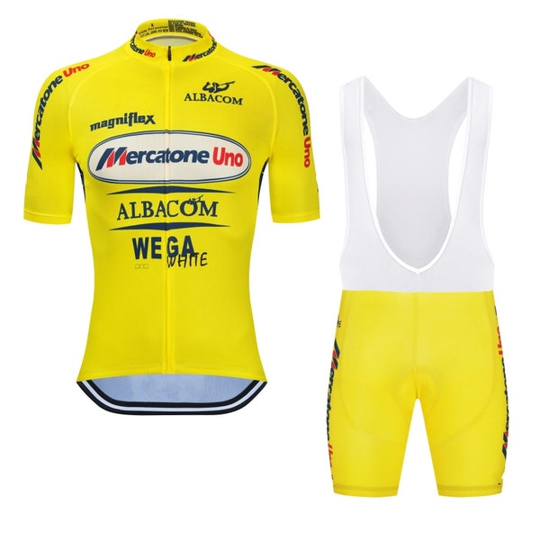 Mercatone Uno Cycling Set Marco Pantani Maillot Cycliste Court D’été Top Été Mtb Bdc
