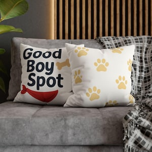 Cozy Pet Paw Print Pillowcase | Dog Lover Home Decor, Gift for Animal Lovers, Throw Pillow Cover, Pet-Friendly Decor, Cozy Living