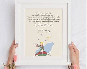 Affiche Le Petit Prince A3 – Déco Magique Pour Chambre D'Enfant, Bébé, Fille Ou Garçon – Idée Cadeau Parfaite Sans Cadre