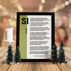 Printed poster of the poem If You Will Be a Man, My Son by Rudyard Kipling
