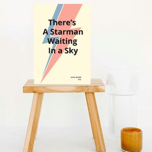 Printable David Bowie poster - digital download - travel wall print -