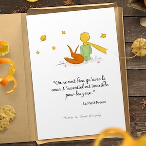 Póster El Principito de Antoine de Saint Exupéry - decoración de la habitación infantil