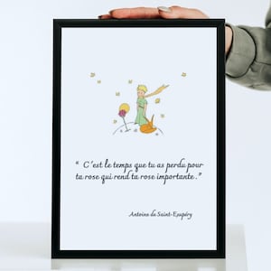 Póster El Principito de Antoine de Saint Exupéry - decoración de la habitación infantil