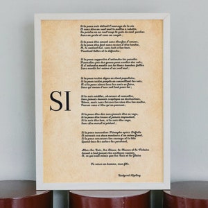 Printed poster of the poem If You Will Be a Man, My Son by Rudyard Kipling