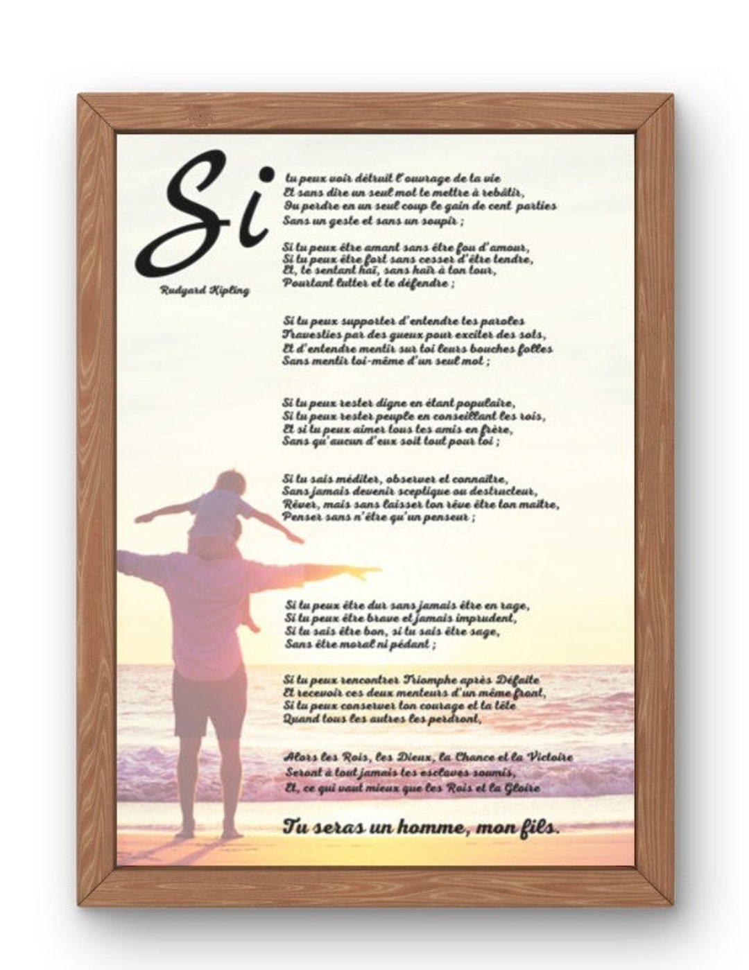 Affiche Si poème de Rudyard Kipling art mural contemporain Etsy France