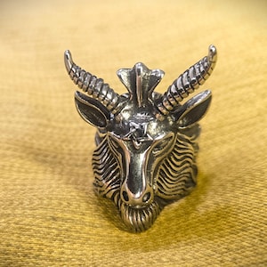 Baphomet magic ring of Ars Goetia bond to King Asmodeus direct ascension magick ring | lucky amulet magical talisman powerful talisman