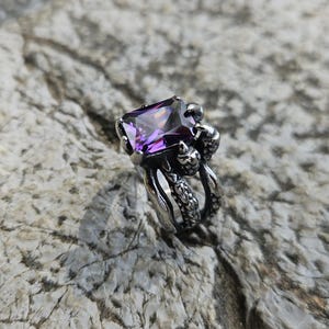 The triad of the Claw High Luciferian magick ring imbued with psychic and magick powers metaphysical item third eye protection amulet