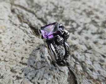 The triad of the Claw High Luciferian magick ring imbued with psychic and magick powers metaphysical item third eye protection amulet