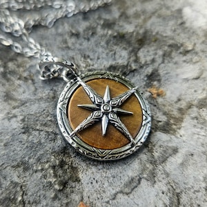 Occult Pendant Compass of the Eight Gates | Magic Amulet of Ishtar | Astral Power of Direction for Fate | Pathfinding Occult Amulet