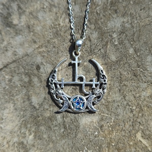 Lilith and Hekate&#39;s powers in a witchcraft psychic amulet magical pendant magick jewelry 925 silver pendant witch talisman