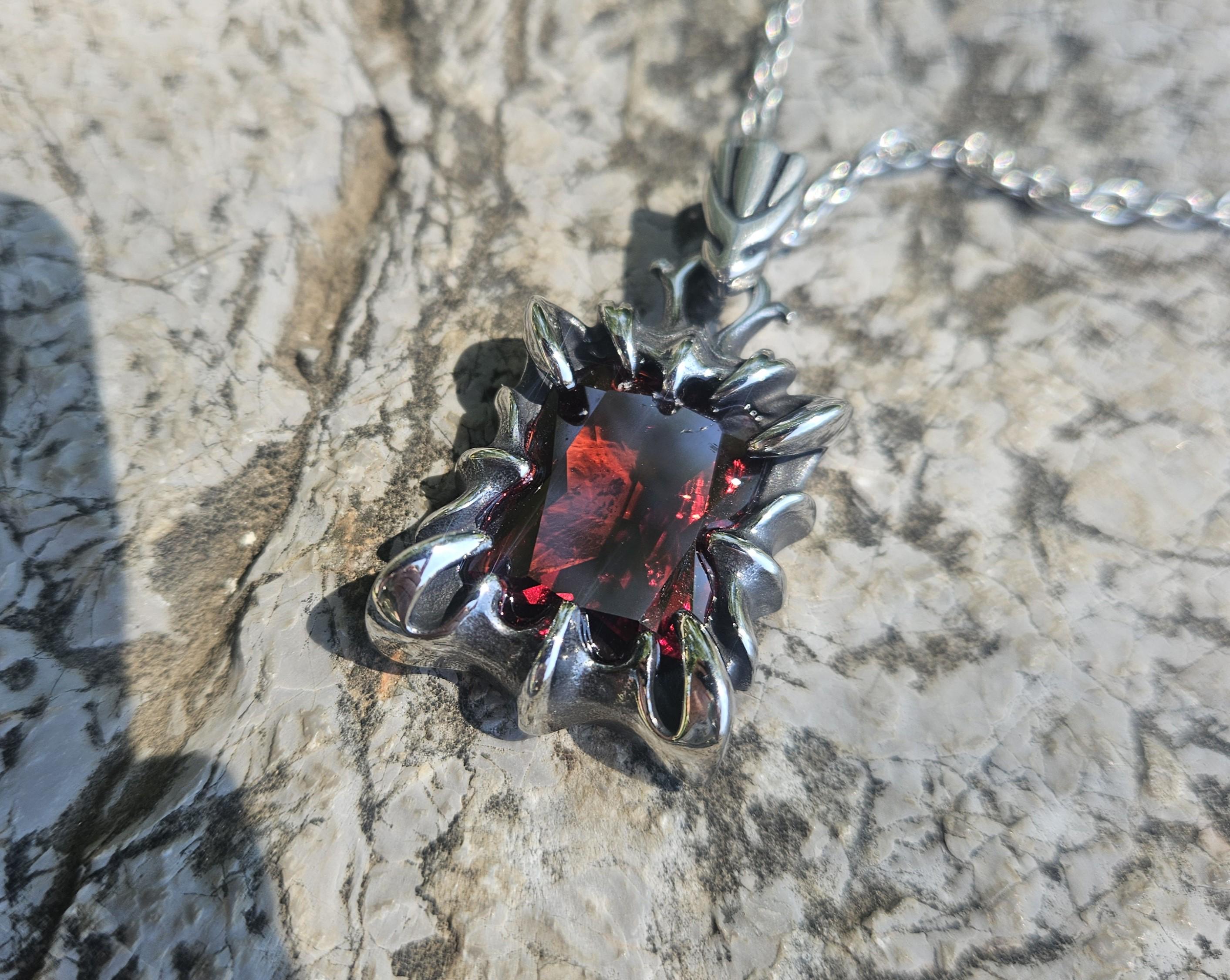 Blood moon empowered Infernal claw amulet of vitality, magnetism and blood magick | occult item magical pendant | magical talisman