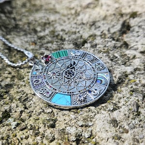 Wheel of Fate Magic Amulet | All-Seeing Eye | Zodiac Power | Astral Magick Talisman of Destiny & Control Occult Amulet